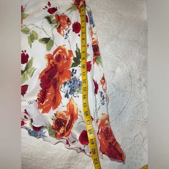 Tribal. Floral Asymmetrical Midi Floral Size 10 
100% POLYESTER Spring Summer - Picture 9 of 13